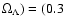 $\Omega_{\rm\Lambda}) = (0.3$