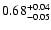 $\rm0.68^{+0.04}_{-0.05}$