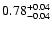 $\rm0.78^{+0.04}_{-0.04}$