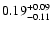 $\rm0.19^{+0.09}_{-0.11}$