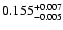 $\rm0.155^{+0.007}_{-0.005}$