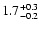 $\rm 1.7^{+0.3}_{-0.2}$
