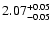 $\rm 2.07^{+0.05}_{-0.05}$