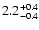 $\rm 2.2^{+0.4}_{-0.4}$