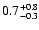 $\rm0.7^{+0.8}_{-0.3}$