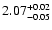 $\rm 2.07^{+0.02}_{-0.05}$