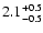 $\rm 2.1^{+0.5}_{-0.5}$
