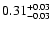 $\rm0.31^{+0.03}_{-0.03}$