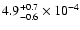 $\rm 4.9^{+0.7}_{-0.6}\times10^{-4}$