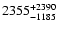 $\rm 2355^{+2390}_{-1185}$