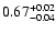 $\rm0.67^{+0.02}_{-0.04}$