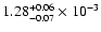 $
1.28^{+0.06}_{-0.07}\times10^{-3}$