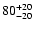 $\rm 80^{+20}_{-20}$