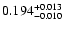 $\rm0.194^{+0.013}_{-0.010}$