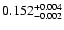 $\rm0.152^{+0.004}_{-0.002}$