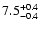 $\rm 7.5^{+0.4}_{-0.4}$