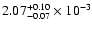 $ 2.07^{+0.10}_{-0.07} \times10^{-3}$