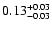 $\rm0.13^{+0.03}_{-0.03}$