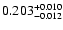 $\rm0.203^{+0.010}_{-0.012}$