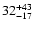 $\rm 32^{+43}_{-17}$