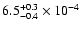 $ 6.5^{+0.3}_{-0.4}\times10^{-4}$