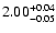 $\rm 2.00^{+0.04}_{-0.05}$