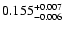 $\rm0.155^{+0.007}_{-0.006}$