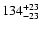 $\rm 134^{+23}_{-23}$