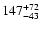 $\rm 147^{+72}_{-43}$