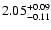 $\rm 2.05^{+0.09}_{-0.11}$