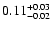 $\rm0.11^{+0.03}_{-0.02}$