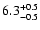 $\rm 6.3^{+0.5}_{-0.5}$