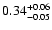 $\rm0.34^{+0.06}_{-0.05}$