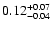 $\rm0.12^{+0.07}_{-0.04}$