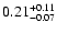 $\rm0.21^{+0.11}_{-0.07}$