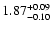 $\rm 1.87^{+0.09}_{-0.10} $