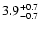 $\rm 3.9^{+0.7}_{-0.7}$