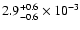 $\rm 2.9^{+0.6}_{-0.6}\times10^{-3}$