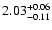 $\rm 2.03^{+0.06}_{-0.11}$