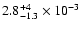 $2.8^{+4}_{-1.3}\times10^{-3}$