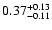 $\rm0.37^{+0.13}_{-0.11}$