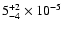 $5^{+2}_{-4}\times10^{-5}$