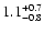 $\rm 1.1^{+0.7}_{-0.8}$