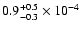 $0.9^{+0.5}_{-0.3}\times10^{-4}$