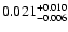 $\rm0.021^{+0.010}_{-0.006}$