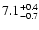 $\rm 7.1^{+0.4}_{-0.7}$