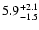 $\rm 5.9^{+2.1}_{-1.5}$