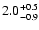 $\rm 2.0^{+0.5}_{-0.9}$