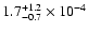 $1.7^{+1.2}_{-0.7}\times10^{-4}$