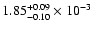 $1.85^{+0.09}_{-0.10}\times10^{-3}$